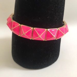 Sale! Bracelet expandable pink & gold geo design